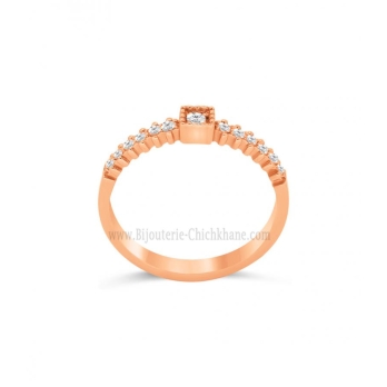 Solitaire femme en Or Rose 18 Carats Ref 63090 | Chichkhane