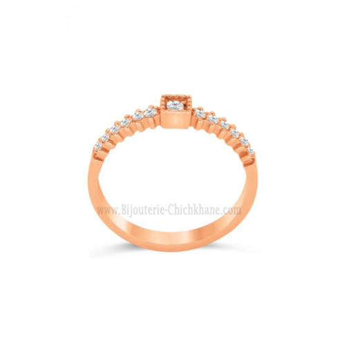 Solitaire femme en Or Rose 18 Carats Ref 63090 | Chichkhane