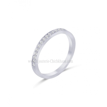 Alliance femme en Or Blanc 18 Carats Ref 63336 | Chichkhane