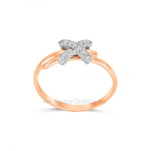 Bague femme en Or Bicolore  18 Carats Ref 63325 | Chichkhane