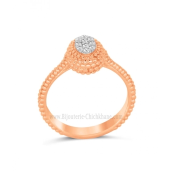 Bague femme en Or Bicolore  18 Carats Ref 63197 | Chichkhane
