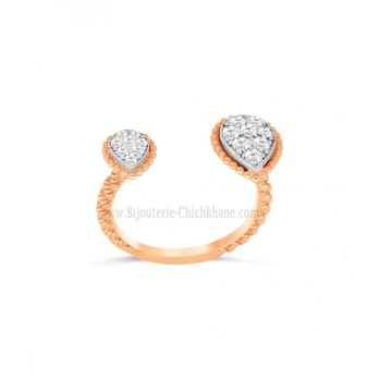 Bague femme en Or Bicolore  18 Carats Ref 63190 | Chichkhane