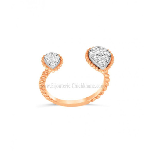 Bague femme en Or Bicolore  18 Carats Ref 63190 | Chichkhane