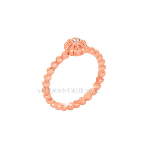 Solitaire femme en Or Rose 18 Carats Ref 63189 | Chichkhane
