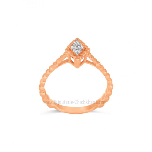 Bague femme en Or Rose 18 Carats Ref 63180 | Chichkhane