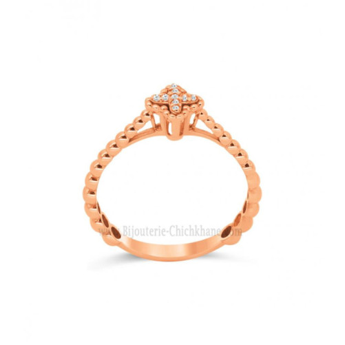 Solitaire femme en Or Rose 18 Carats Ref 63089 | Chichkhane