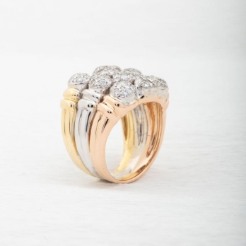 Bague femme en Or Bicolore  18 Carats Ref 64904 | Chichkhane