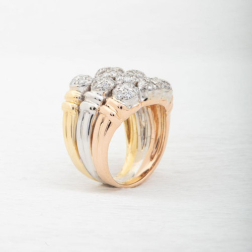 Bague femme en Or Bicolore  18 Carats Ref 64904 | Chichkhane