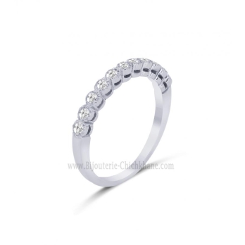 Alliance femme en Or Blanc 18 Carats Ref 63082 | Chichkhane
