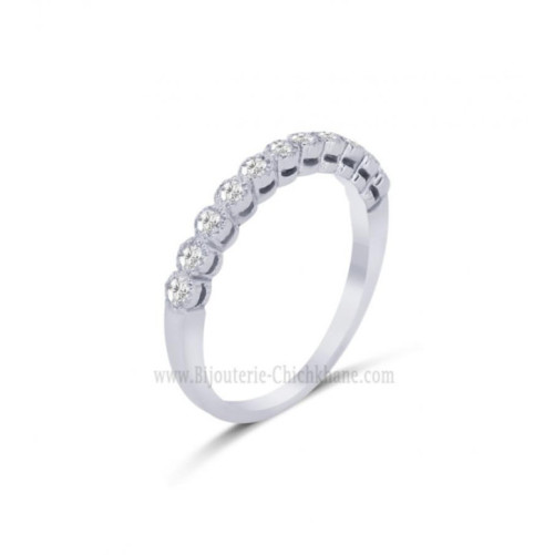 Alliance femme en Or Blanc 18 Carats Ref 63082 | Chichkhane