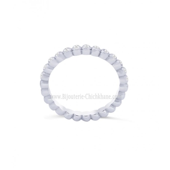 Alliance femme en Or Blanc 18 Carats Ref 63080 | Chichkhane