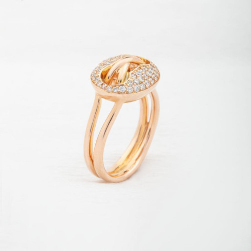 Bague femme en Or Rose 18 Carats Ref 17364 | Chichkhane