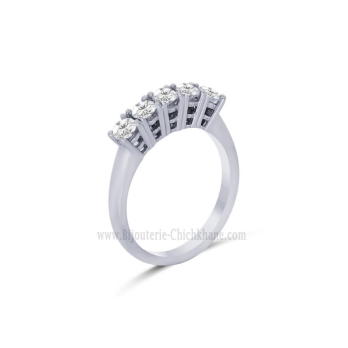 Alliance femme en Or Blanc 18 Carats Ref 62996 | Chichkhane