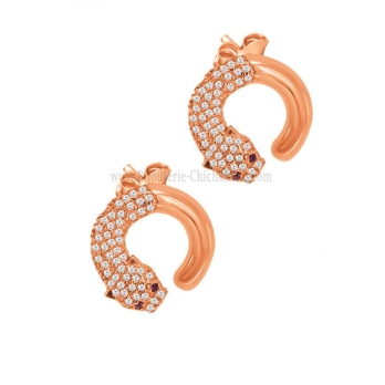 Boucles d'oreilles femme en Or Rose 18 Carats Ref 62959 | Chichkhane