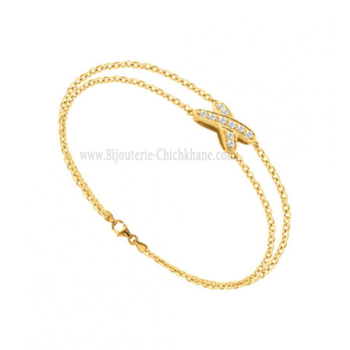 Gourmette femme en Or Jaune 18 Carats Ref 62941 | Chichkhane