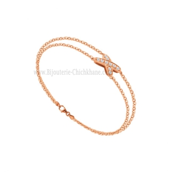 Gourmette femme en Or Rose 18 Carats Ref 62940 | Chichkhane