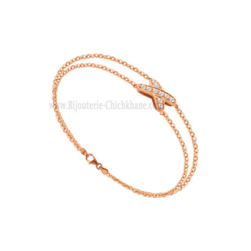 Gourmette femme en Or Rose 18 Carats Ref 62940 | Chichkhane