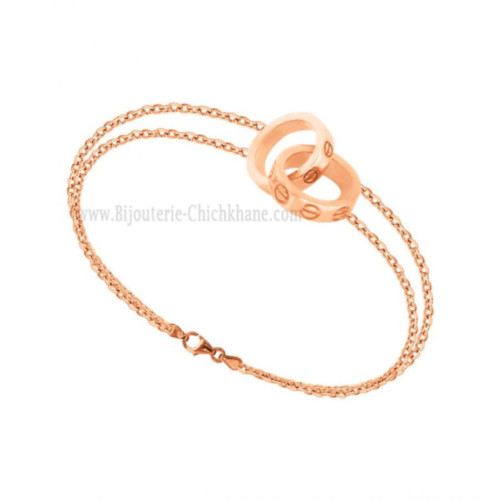 Gourmette femme en Or Rose 18 Carats Ref 62931 | Chichkhane