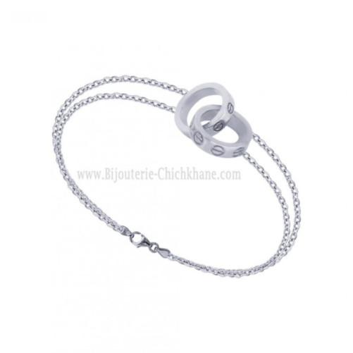 Gourmette femme en Or Blanc 18 Carats Ref 62929 | Chichkhane