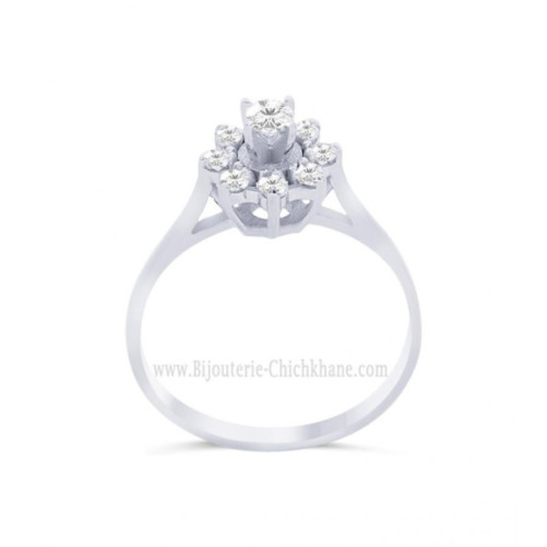 Solitaire femme en Or Blanc 18 Carats Ref 62870 | Chichkhane