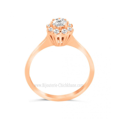 Solitaire femme en Or Rose 18 Carats Ref 62869 | Chichkhane