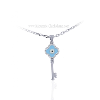 Pendentif femme en Or Blanc 18 Carats Ref 62965 | Chichkhane