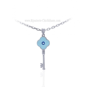 Pendentif femme en Or Blanc 18 Carats Ref 62965 | Chichkhane