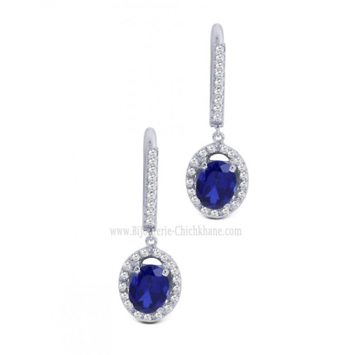 Boucles d'oreilles femme en Or Blanc 18 Carats Ref 62924 | Chichkhane
