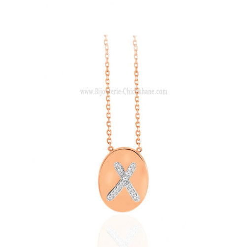 Collier femme en Or Bicolore  18 Carats Ref 62916 | Chichkhane