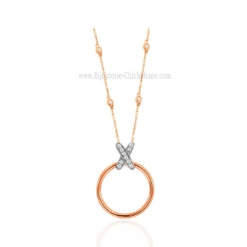 Collier femme en Or Bicolore  18 Carats Ref 62915 | Chichkhane