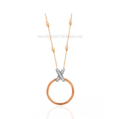 Collier femme en Or Bicolore  18 Carats Ref 62915 | Chichkhane