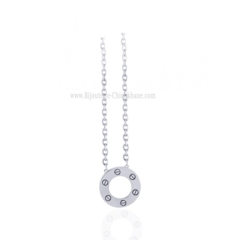Collier femme en Or Blanc 18 Carats Ref 62911 | Chichkhane