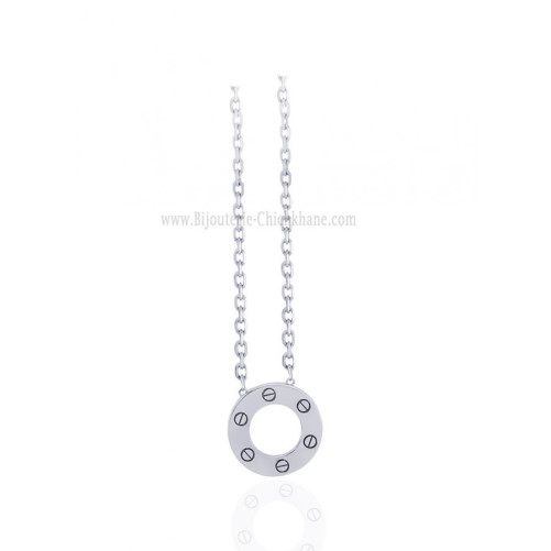 Collier femme en Or Blanc 18 Carats Ref 62911 | Chichkhane