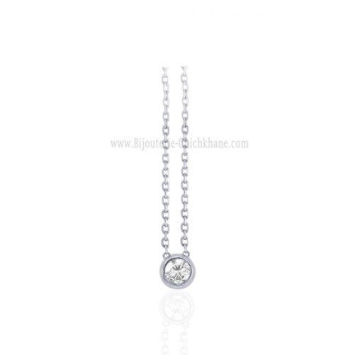 Collier femme en Or Blanc 18 Carats Ref 62908 | Chichkhane
