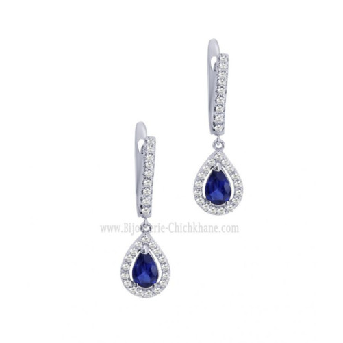 Boucles d'oreilles femme en Or Blanc 18 Carats Ref 62885 | Chichkhane