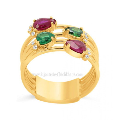 Bague femme en Or Jaune 18 Carats Ref 62813 | Chichkhane