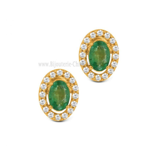 Boucles d'oreilles femme en Or Jaune 18 Carats Ref 62638 | Chichkhane