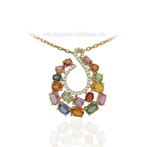 Pendentif femme en Or Rose 18 Carats Ref 62659 | Chichkhane