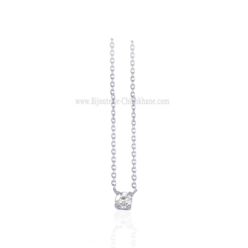 Collier femme en Or Blanc 18 Carats Ref 62635 | Chichkhane