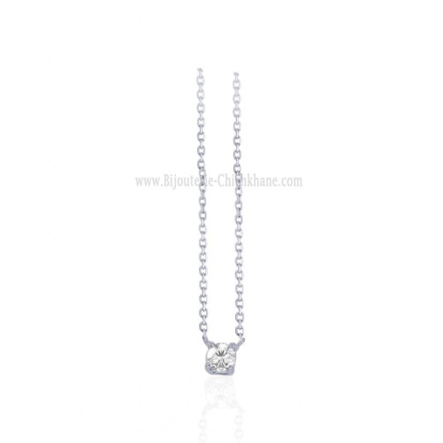 Collier femme en Or Blanc 18 Carats Ref 62635 | Chichkhane
