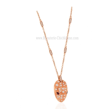Collier femme en Or Rose 18 Carats Ref 62623 | Chichkhane