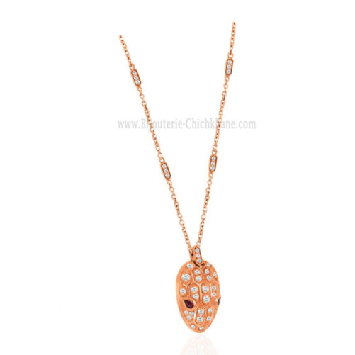 Collier femme en Or Rose 18 Carats Ref 62623 | Chichkhane