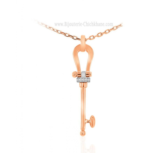 Pendentif femme en Or Bicolore  18 Carats Ref 62622 | Chichkhane