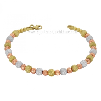 Bracelet femme en Or Bicolore 18 Carats Ref 62424 | Chichkhane