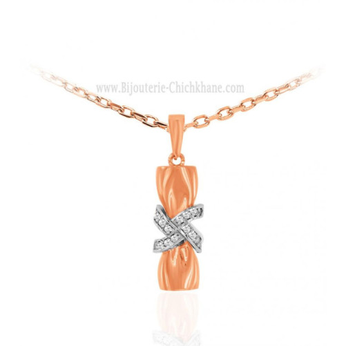 Pendentif femme en Or Bicolore 18 Carats Ref 62417 | Chichkhane