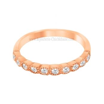 Alliance femme en Or Rose 18 Carats Ref 62528 | Chichkhane