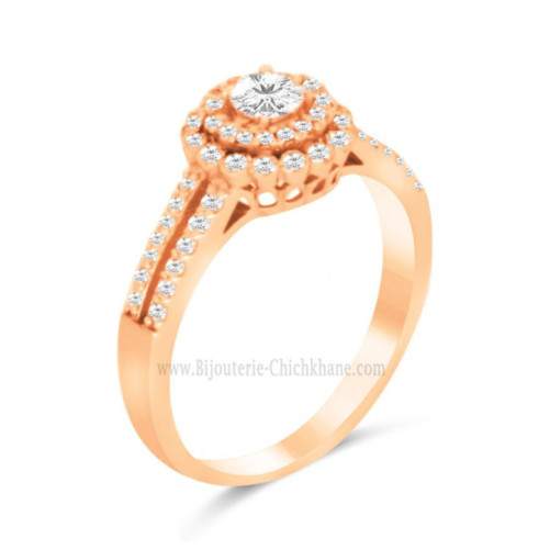 Solitaire femme en Or Rose 18 Carats Ref 62489 | Chichkhane