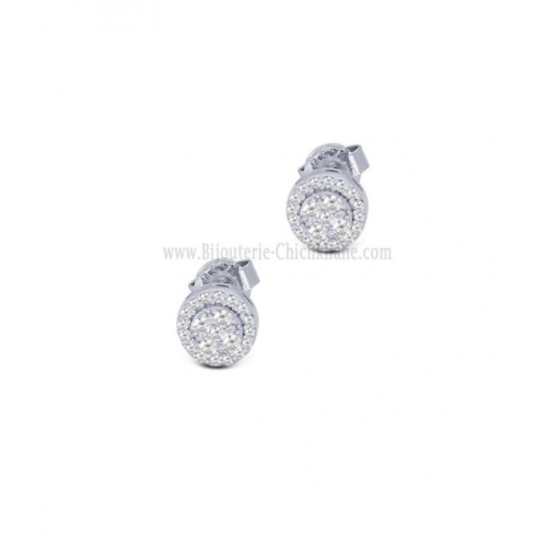Boucles d'oreilles femme en Or Blanc 18 Carats Ref 62575 | Chichkhane