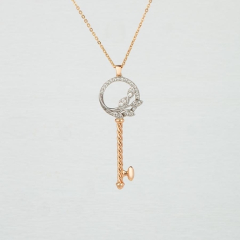 Pendentif femme en Or Bicolore  18 Carats Ref 62573 | Chichkhane