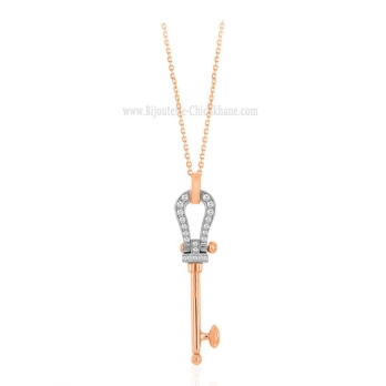 Collier femme en Or Bicolore  18 Carats Ref 62572 | Chichkhane